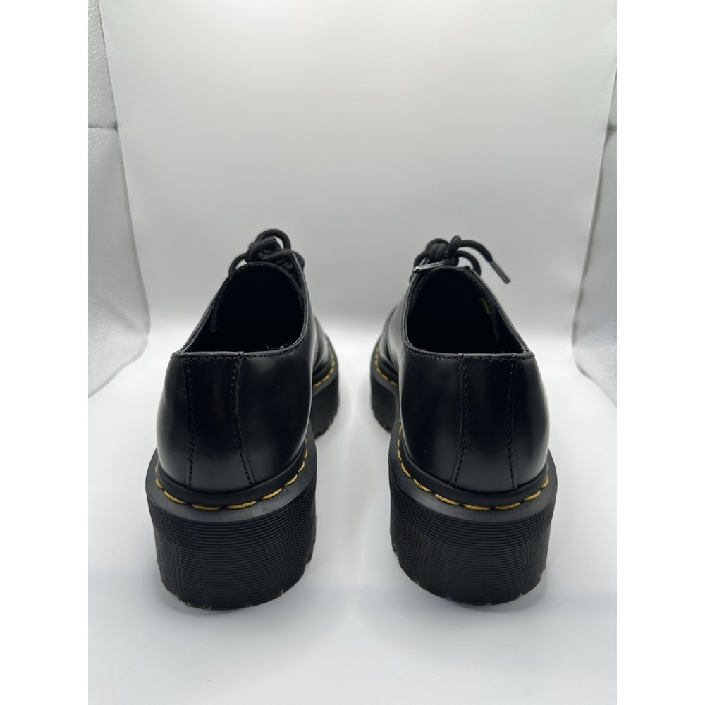 Dr. Martens Oxford Shoes Womens 7 Mens 6 US 1461 Quad Black Leather Platform - Picture 4 of 9